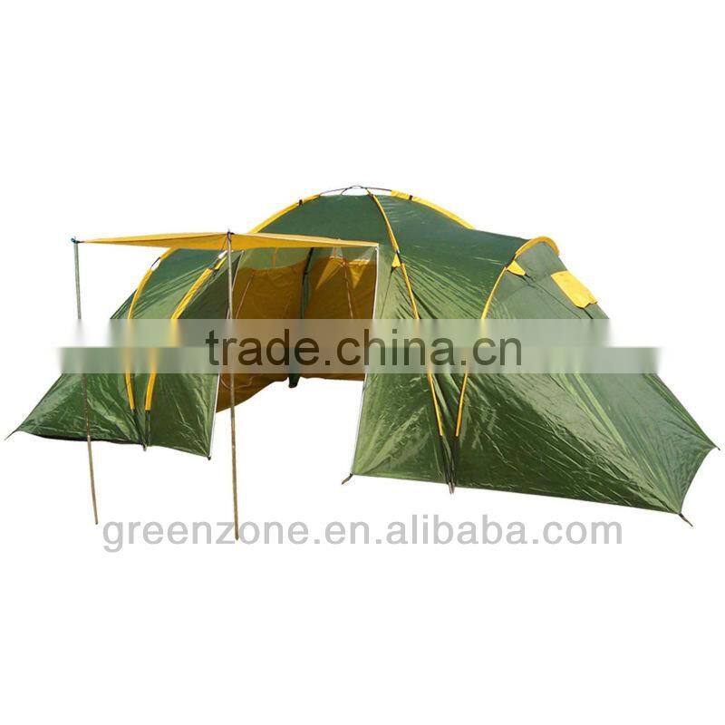 single layer Family Camping Tent 3 room tent