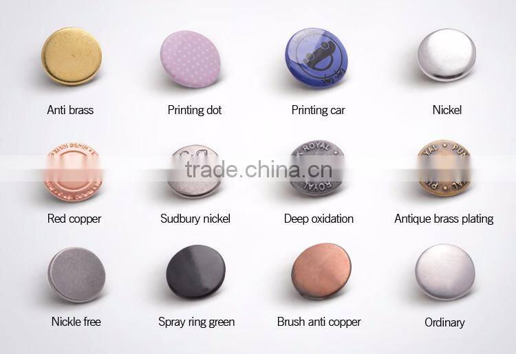 Quality Decorative Gold Metal Rivet Brand Logo Jeans Button