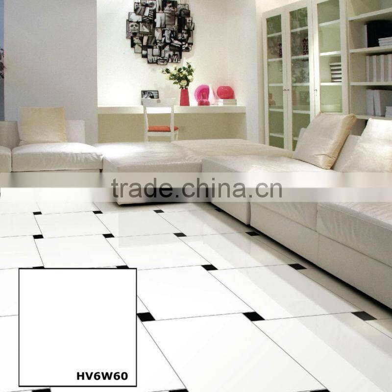 Glossy super white polished tile