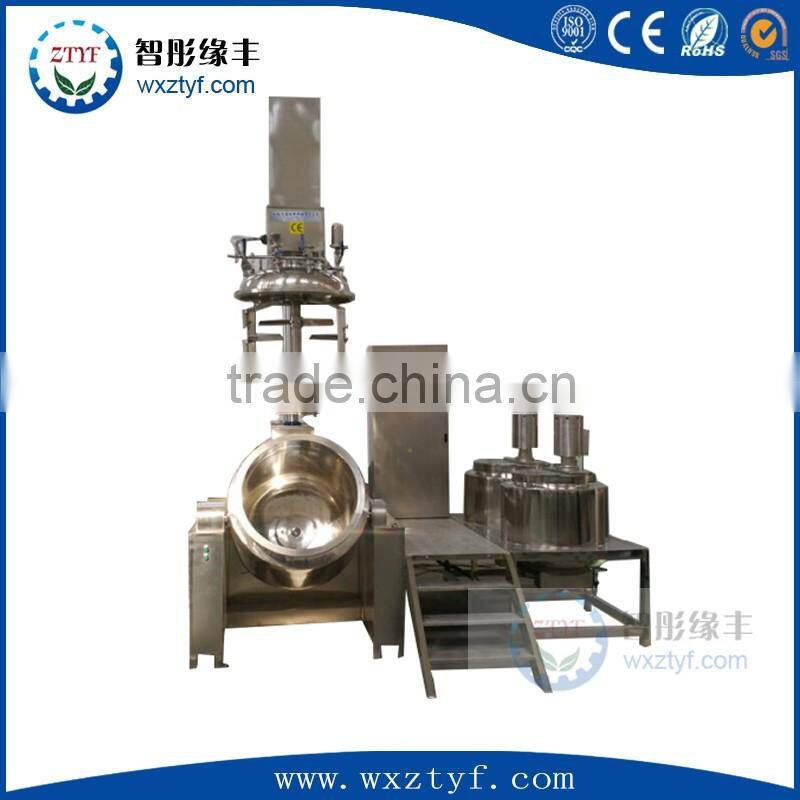 bottom homogenizer electrical heating Vacuum Emulsifying Mixer (Hydraulic lift)