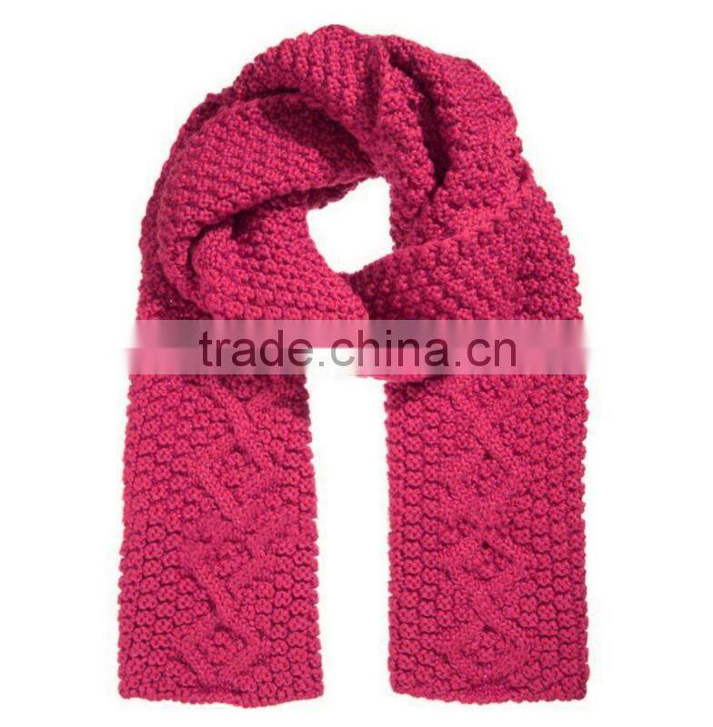 custom flower wool knit scarfs for kids