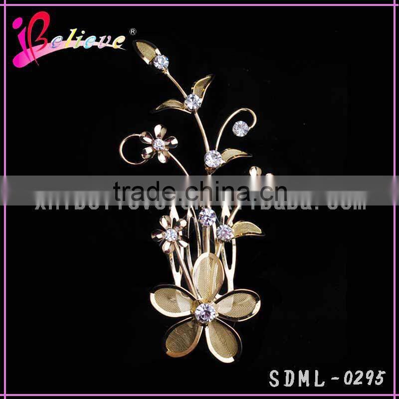Indian gold hair accessories popular in Dubai spike hair comb flower headband