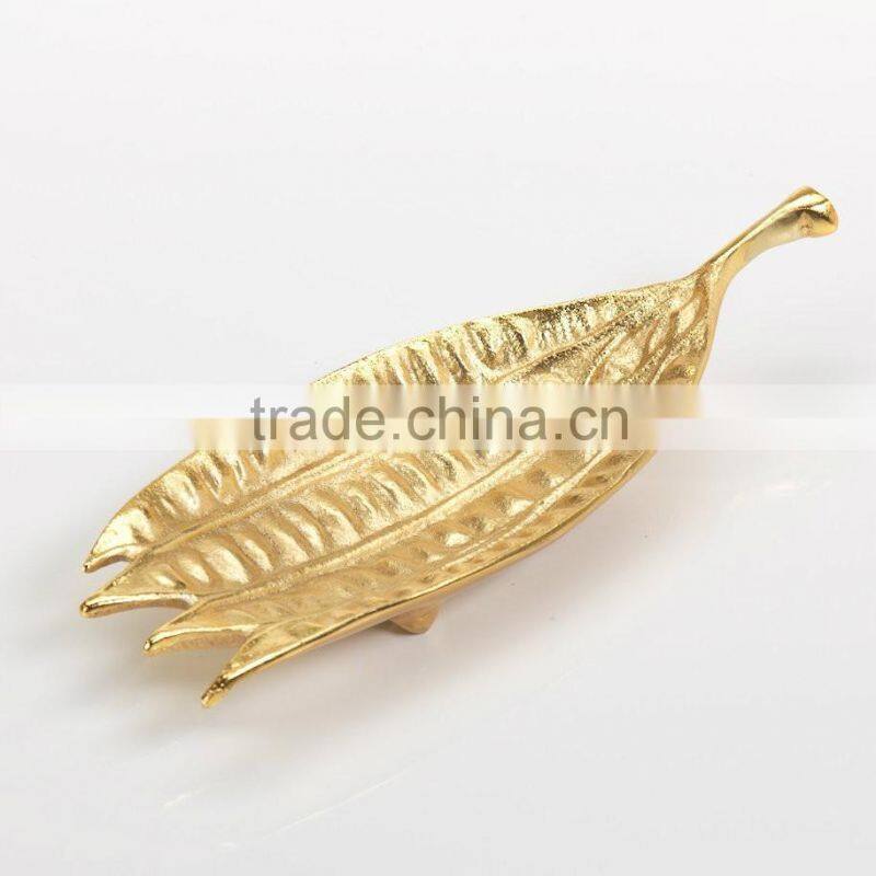 Aluminum Leaf Gold Tray