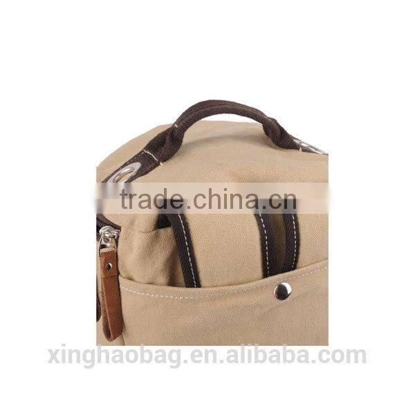 2014 hot selling canvas and leather backpacks, canvas backpack wholesale