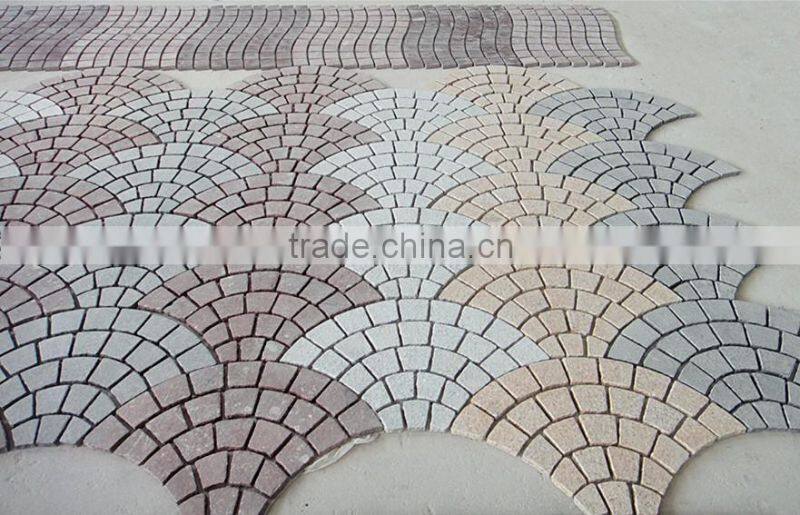 mixcolor pavers on mesh for garden and walkway