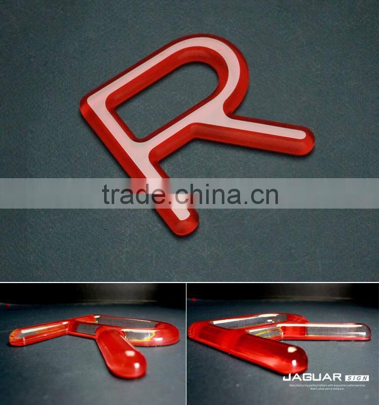 Manufacturer custom jaguar outdoor letter sign clear acrylic alphabet letter