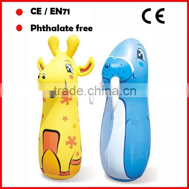 PVCinflatable rabbit punching tumbler/ punching bag for kids