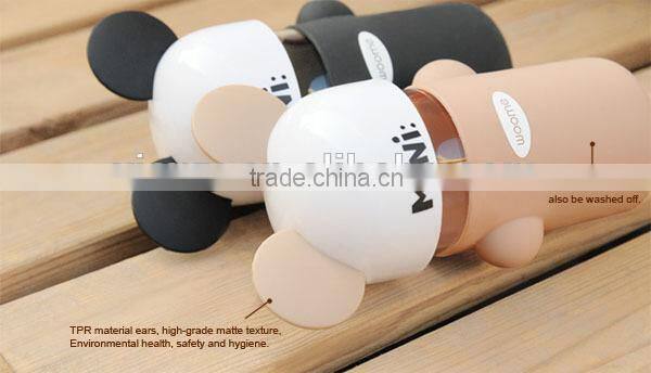 New Fancy funny ears glass sports water bottle