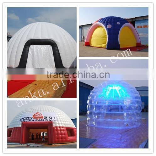 Airtight type inflatable spider tent with clear windows