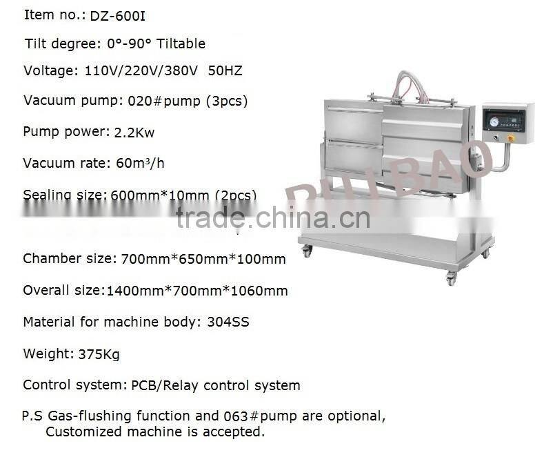 Automatic double chamber food vacuum packing machine vacuum sealer