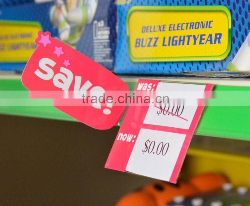 Supermarket Display Clips Printing Shelf Talkers for Promotion