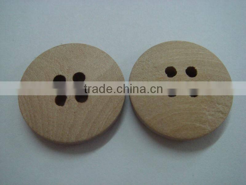 17.5mm shirt used natural color coat 4 holes custom wood button
