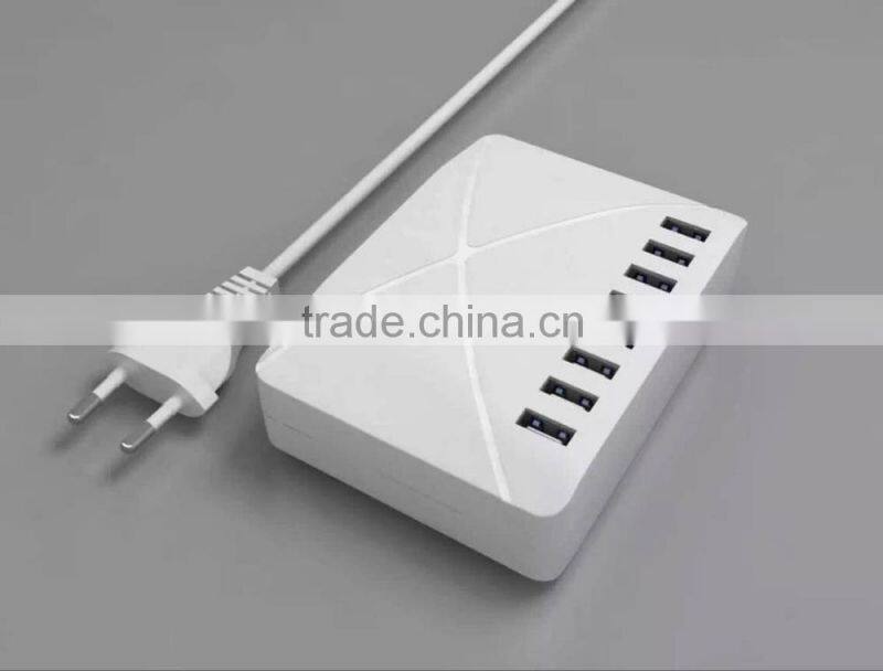 New Brand 2015 Top Selling 8 USB Port 5V 10A Output USB Charger Universal for Mobile Phone