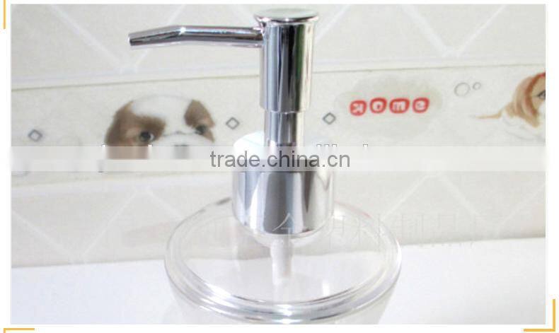 Fashion double wall transparent resin bathroom set