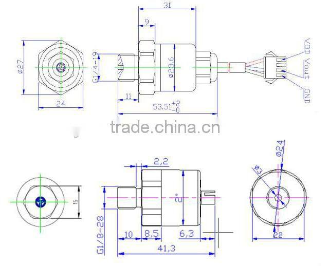 GA / ZT Series Air Compressor Pressure Sensor Diffused Silicon Air Compressor Tools
