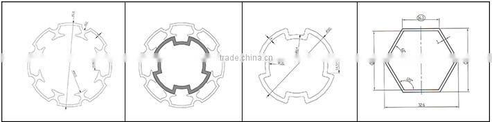 Brilliance 6061 Wood Grain Finish aluminum square hollow tube