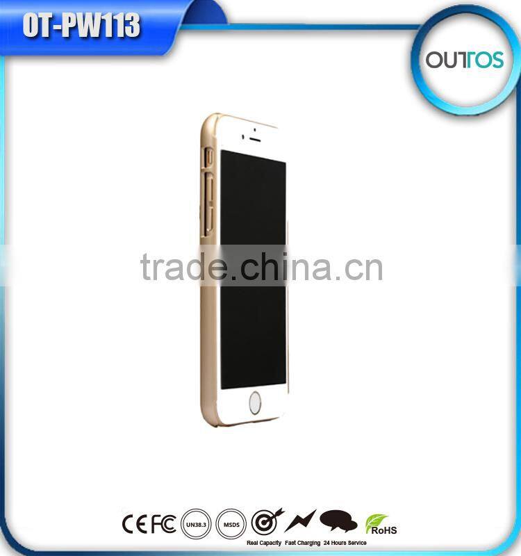 Qi wireless charging power bank 1500mah battery case for iphone 6