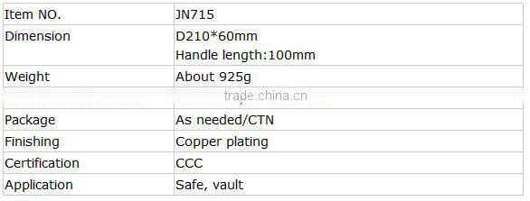 Good Price China Supplier 3 spoke Safe box Handle coppering stainless steel safe handle JN715 for safe and vault