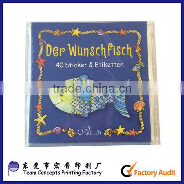 Lovely custom design giant sticker pad for child