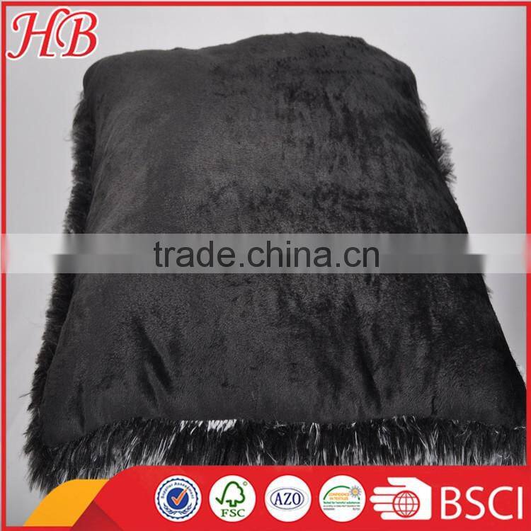 Green Long pile PV fleece cushion, solid PV fleece cushion manufacture, high quality cushion factory