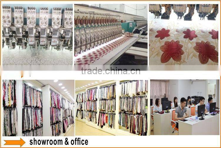 High quality PU leather floral applique embroidery african velvet lace fabric for lady garment