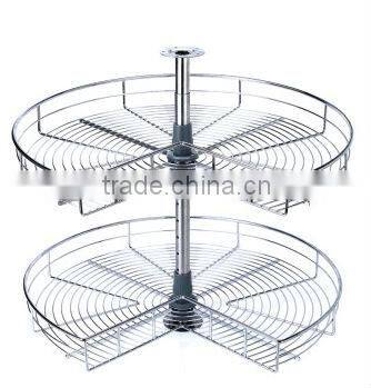 TKK 270 degree kidney-shaped metal kitchen cabinet lazy susan