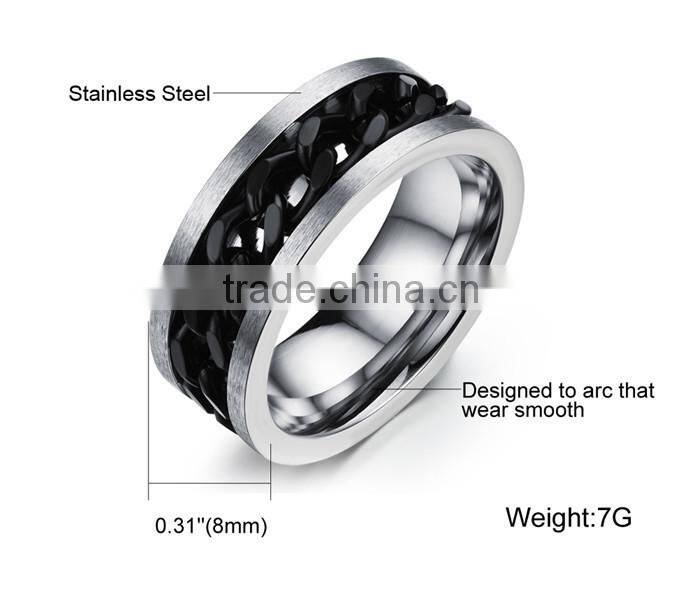 2016 new man accessories stainless steel ring fashionable gay ring men