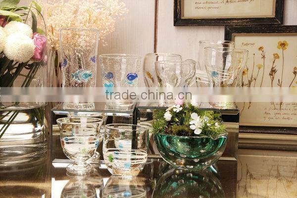 15" Classic clear Fuit Plate purple Glass