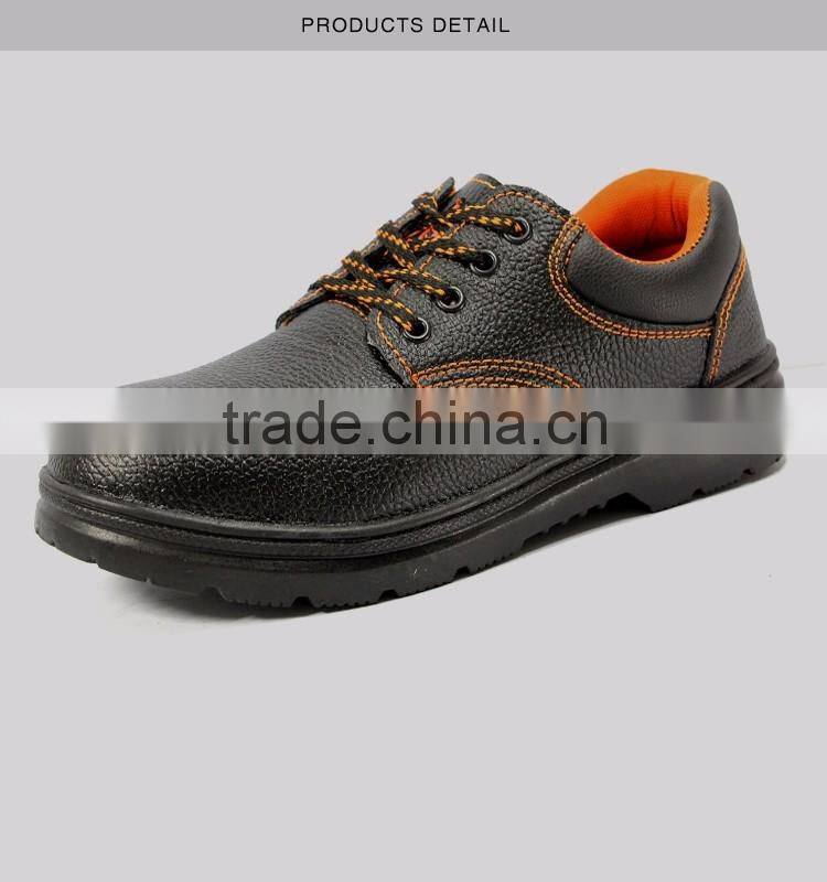 Waterproof black leather oil and acid resistant industrial safety shoes slip resistant safety footwear
