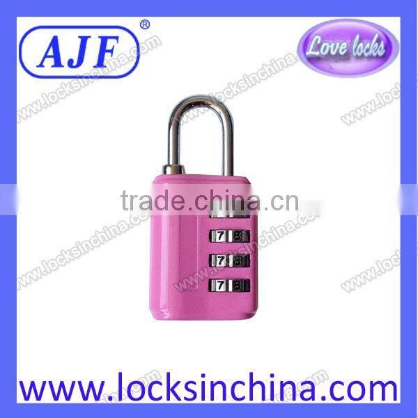 2015 Hotsale AJF TSA shape promotional corlourful digital popular travel luggage lock padlock