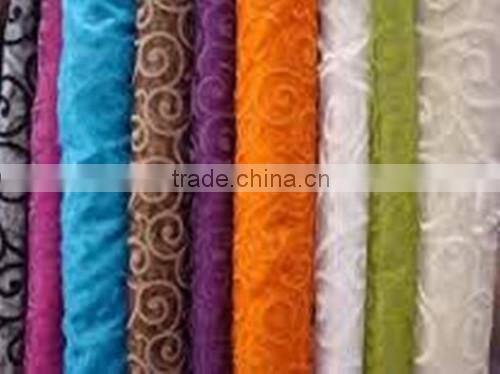 Hot Sale Flocking Organza Fabric