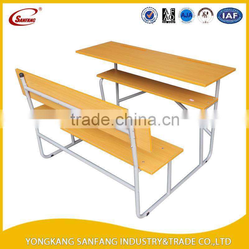 Multifunctional double school desk school desk and chair with Panel school desk and chair set