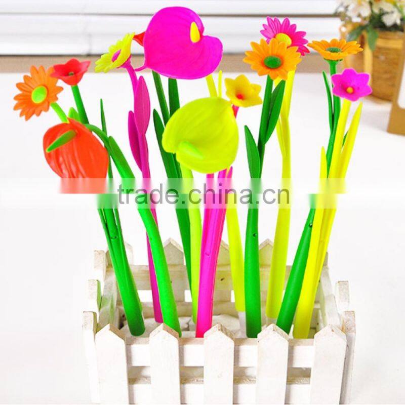 Creative Product Hot Sale Cheap Flower Shape Gel Pen