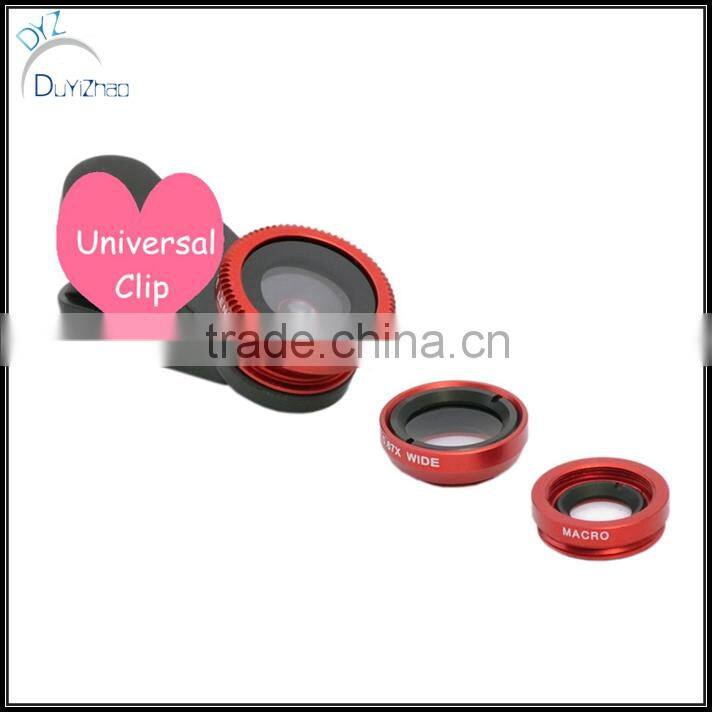 Wholesale Universal Lens Kit, 0.67x wide angle macro fisheye cell phone camera