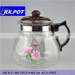 Premium Heat Resistant Glass Tea Pot with Stainless Steel filter 1100S