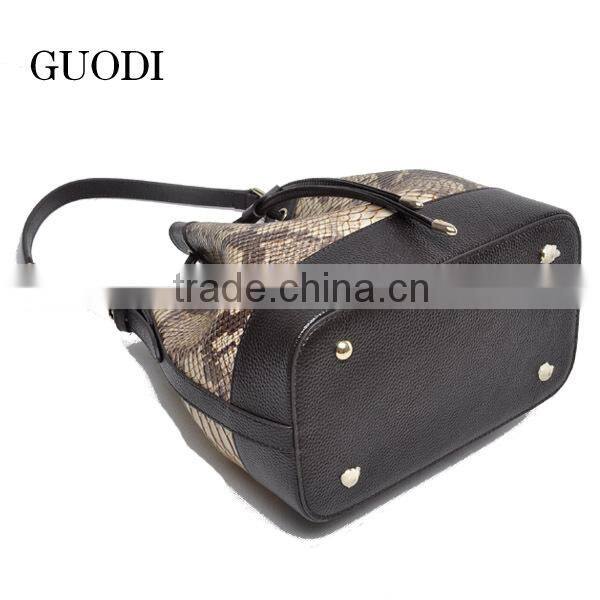 2015 elegant snake pattern systyle handbags for lady