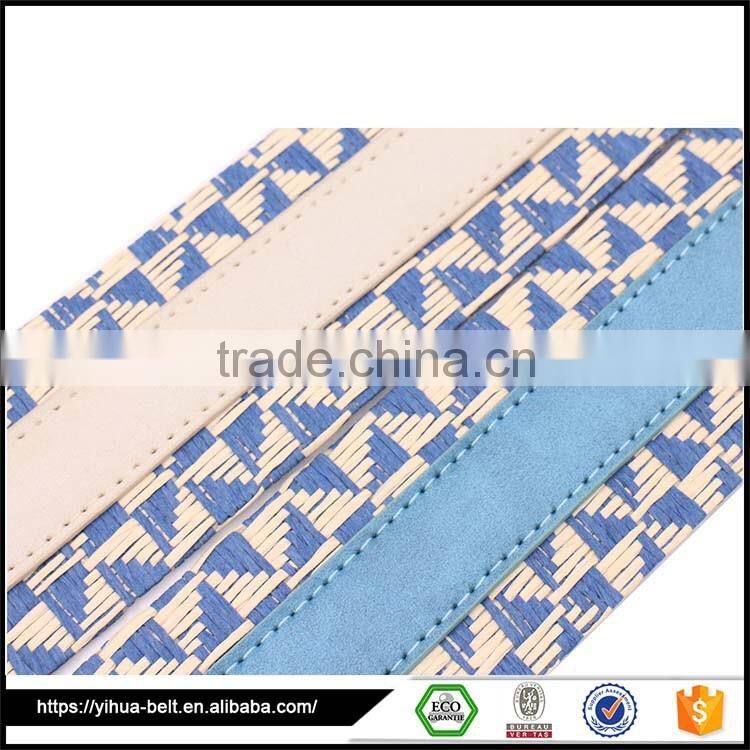 retro style women New fashion mix color weaving belt