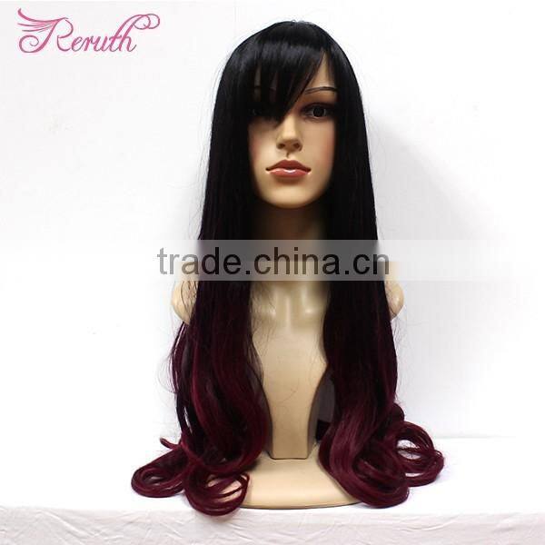 Pretty Lady Top Fashionable Wavy Wholesale Human Hair Wig