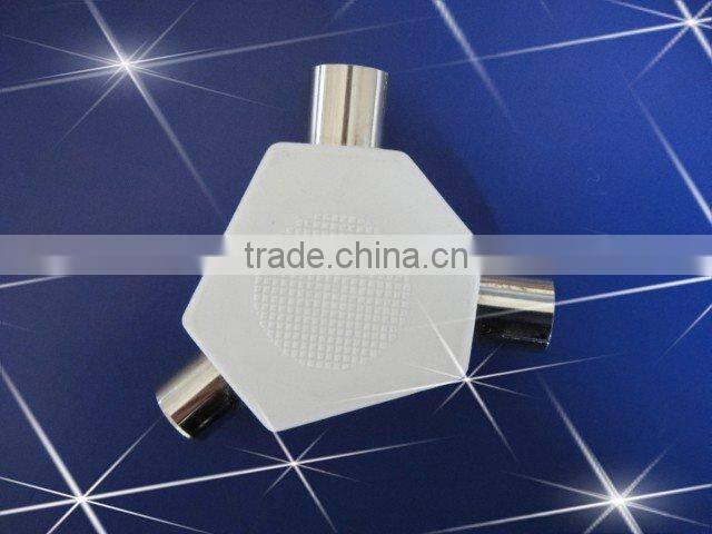 10072 TV plug& jack(9.5mm TV plug to 2X9.5mm jacks)