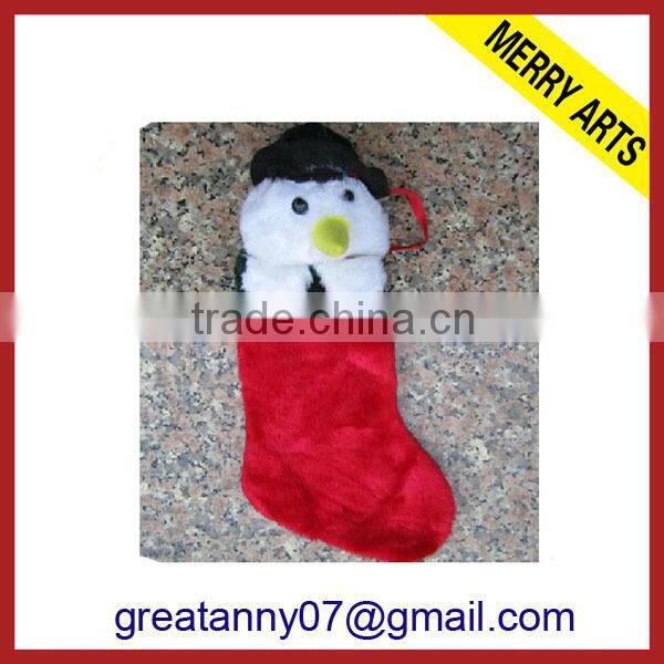 China factory new design christmas stocking design christmas plush stocking wholesale
