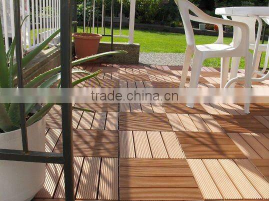Durable and easy-install wpc diy tiles, anti-slip diy deck.