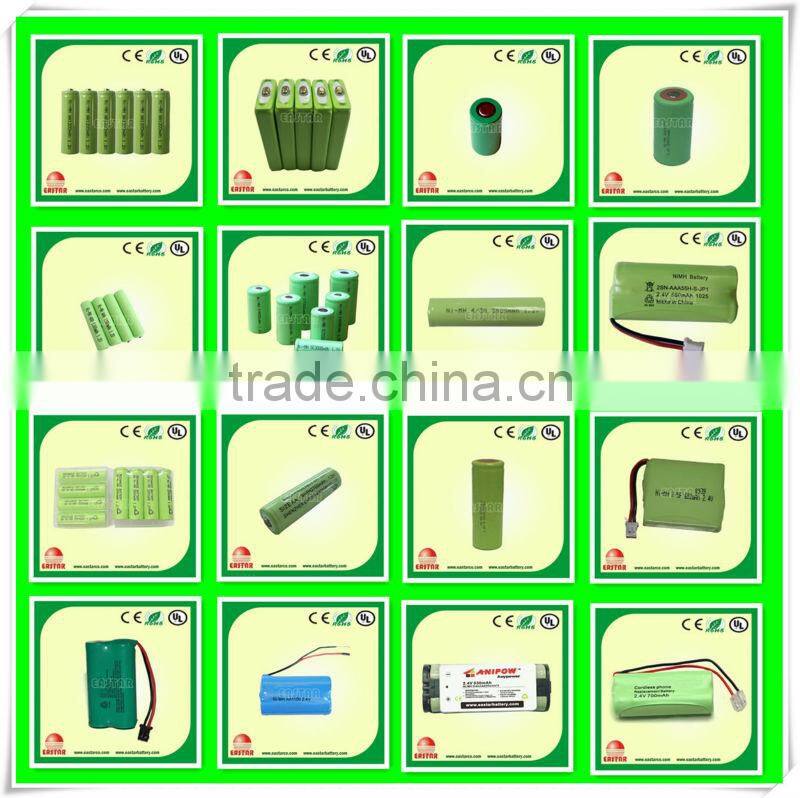 1.2V NI-MH rechargeable battery with tabs