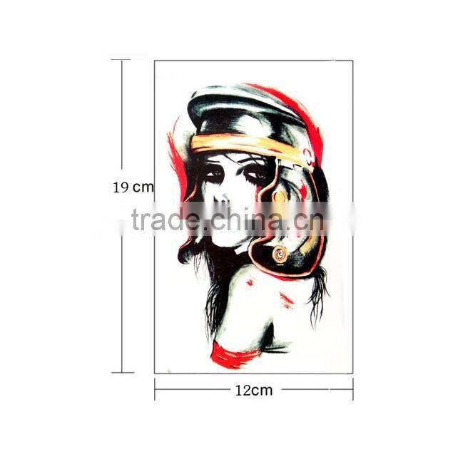 Beauty Portrait Art Tattoo Custom flash Temporary Tattoo Sticker