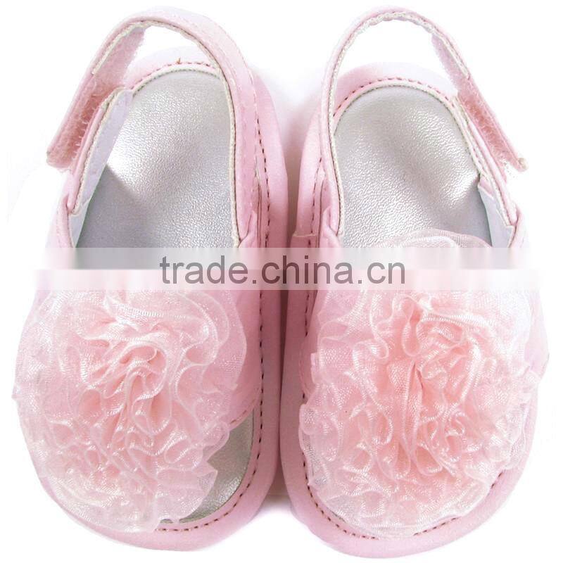 wholesale PU glitter solid color fancy health walking baby prewalker sandals from China