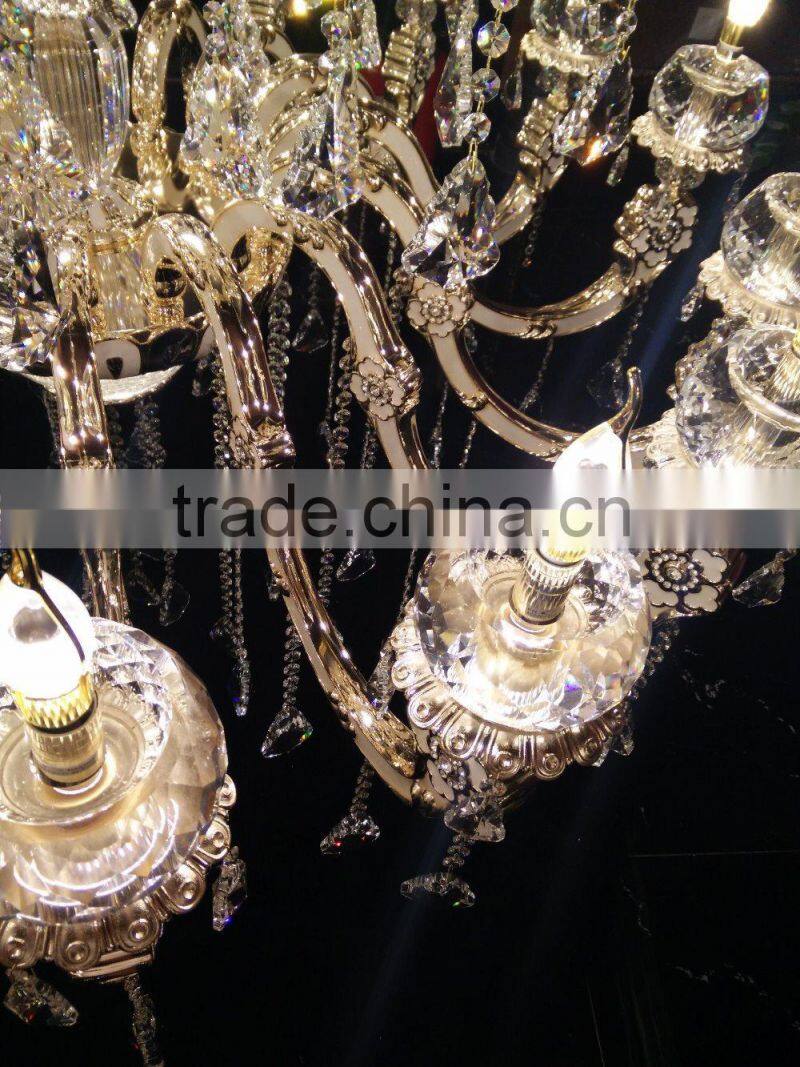 3 Floor Large Luxury Crystal pendant lighting for Hotel