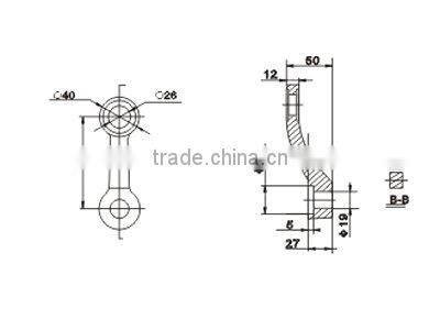 Stainless steel spider for the glass wall