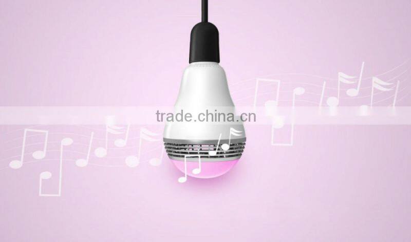 Creative smart bluetooth speaker with led light bulb
