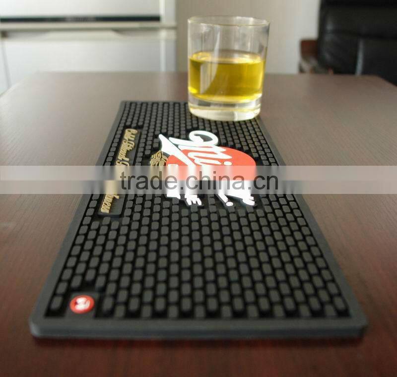 customized hot sell pvc brand bar mat