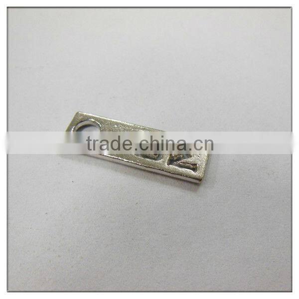 Shiny silver Solid blank washable fashion clothing label in TOP quality BEST price NICKLE FREE