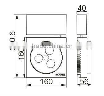 23W Aluminum Square LED Downlight with Cree XP Chips